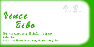 vince bibo business card